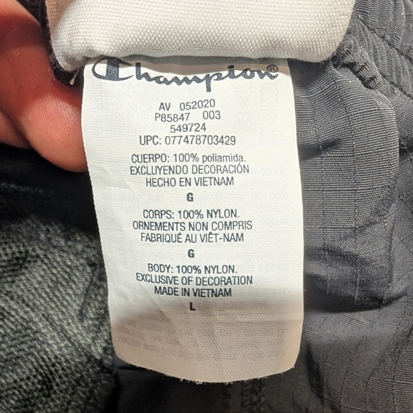 Champion Men's Ripstop Nylon Cargo Jogger Pants Black Size Large - Picture 7 of 7